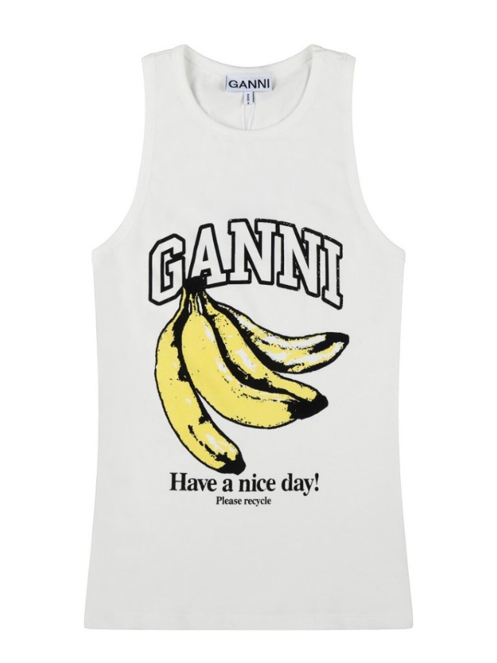 GANNI Printed Graffiti Tank Top